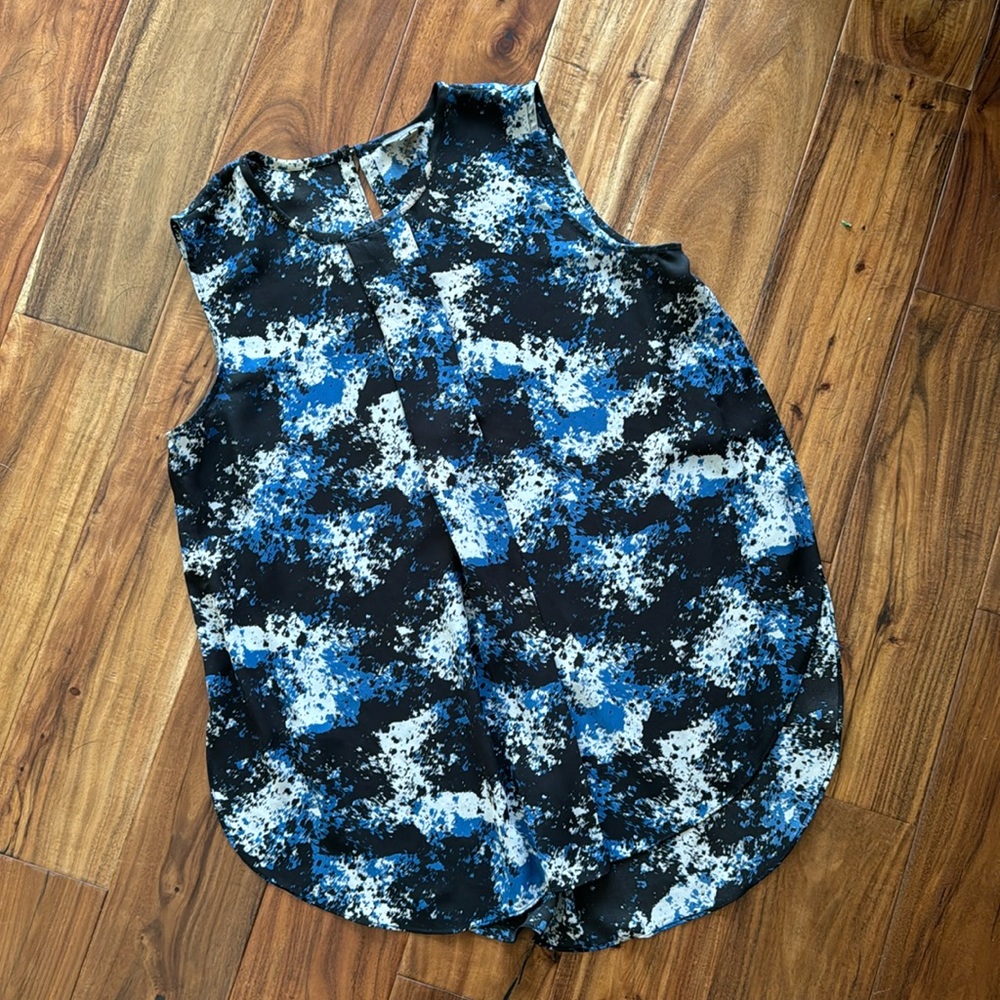 Bold blue blouse